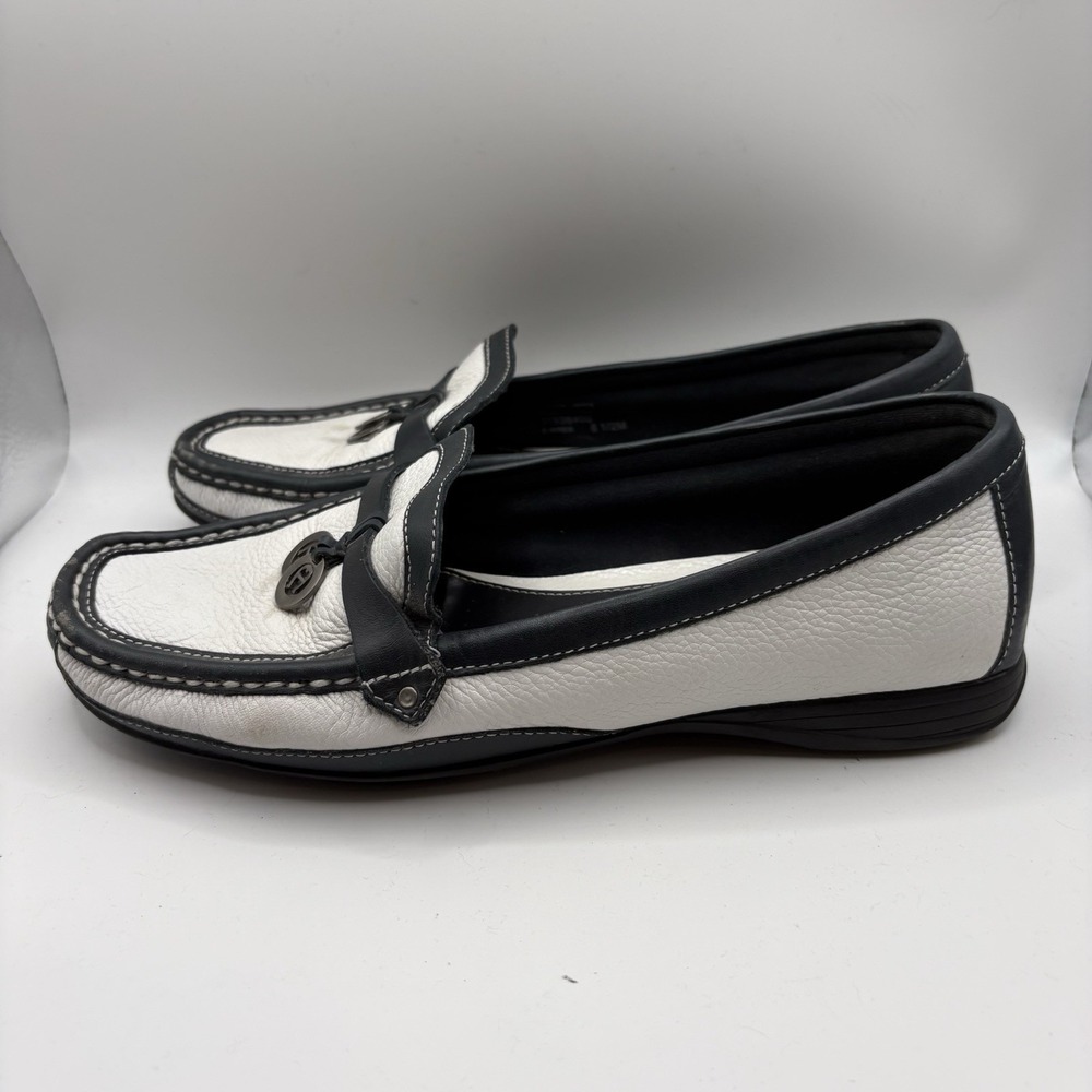 Etienne Aigner E-wren Loafers Midnight Grey / White Size 8.5 Womens